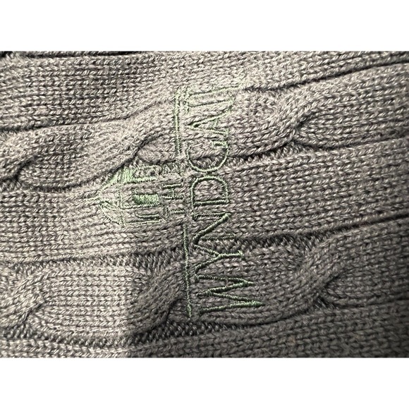 Vintage Tommy Hilfiger‎  Sweater Forest Green Pullover Jumper Mens Large Cable - Picture 5 of 7